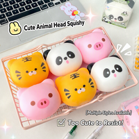 Jouet Tigre Mignon à Presser à Rebond Rapide Anti-Stress Décompression Animal Squishy Fidget de Bureau Cadeau Boîte Mystère Vente en Gros