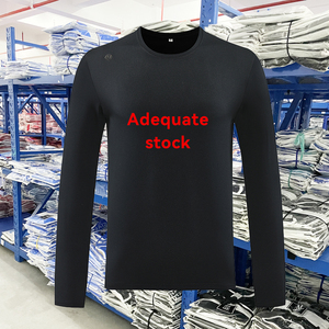 Wholesale Bulk Products <strong>95</strong> <strong>Polyester</strong> <strong>5</strong> <strong>Elastane</strong> <strong>T</strong> <strong>Shirt</strong> Oversize <strong>T</strong> <strong>Shirt</strong> for Men Long Sleeve Slim Fit Men's Plain - Product Image 1