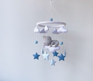 Mobile à suspendre pour bébé, jouet bébé, style boho, nordique, animaux, chaton, chat, chaton, nouveau-né, décoration musicale pour enfants, berceau - Product Image 4