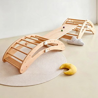 Arche d'escalade en hêtre massif, ensemble de meubles Montessori en bois, rampe à bascule multifonctionnelle, meubles pour enfants