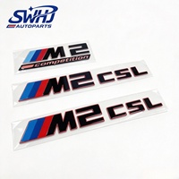 Autocollant d'emblème de voiture léger pour BMW M2 M3 M4 Competition, badge M Power tricolore, autocollant pour la carrosserie, modification du coffre arrière