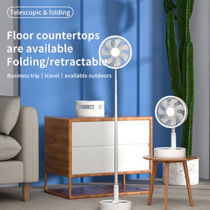 Ventilateur pliable en gros d'affichage à LED de minuterie de stockage avec télécommande OEM Rechargeable ventilateur de refroidissement oscillant de table de plancher de 8 pouces - Product Image 1