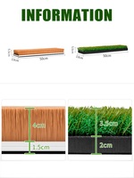 Tapis de frappe de golf avec gazon accidenté et fosse de sable pour simulateur de golf, tapis de frappe de golf haute densité avec support antidérapant en EVA