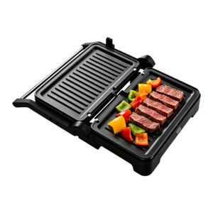 <span class=keywords><strong>Grill</strong></span> électrique à contact antiadhésif SS avec <span class=keywords><strong>plaques</strong></span> <span class=keywords><strong>amovibles</strong></span> 90 ° 180 ° Presse à panini Open Cool Touch Healthy - Product Image 2