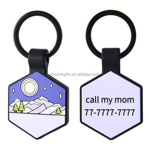 Pelacak Tag Hewan Peliharaan Logo Kustom, Enamel Peredam, Kode QR, Cetakan Pribadi, Baja Tahan Karat, Karet Silikon Tahan Tarik, Tali untuk Anjing Ukuran <span class=keywords><strong>S</strong></span>/M/L - Product Image 2