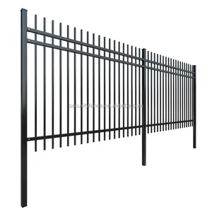 ISO9001 wholesale picket top garden steel fence panel