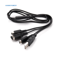 Câble de charge USB 1 à 3 pour console de jeu NDSi NDSL GBASP, 1,2 m