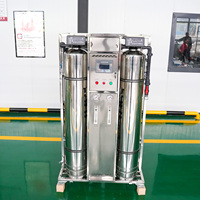 Sistema de Filtración de Agua por Ósmosis Inversa Comercial de 500 LPH, con Certificación CE, de Acero Inoxidable SUS 304, con Filtración de 0.0001 Micras, para Proyectos Gubernamentales