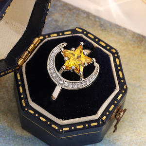 Anillo de Plata de Ley 925 con Circonita Cúbica |   Anillo de Plata con Piedras Preciosas |   Anillo de promesa para mujer, regalo de cumpleaños - Product Image 1