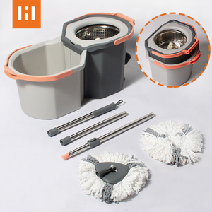 Holamopa 360 độ xoay sợi nhỏ lau dễ dàng vắt Bàn đạp thiết kế quay cho hiệu quả làm sạch cứng sàn cho quay lau - Product Image 2