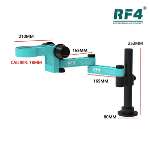 RF4 76mm bras <span class=keywords><strong>articulé</strong></span> Microscope support d'engrenage support de rotation à 360 ° pour téléphones mobiles support de pilier support pour vidéo stéréo - Product Image 4