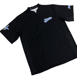 Personnalisé entraînement 1/4 fermeture éclair Shorts manches Gym T-shirt hommes Jogging Fitness entraînement porter quart fermeture éclair veste de sport - Product Image 2