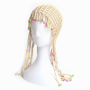 Cappello da donna moda europea e americana da spiaggia da sole cappello tessuto a mano puro gioiello transfrontaliero cappello cavo stile nazionale - Product Image 6