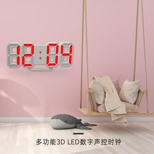 3D Luminous Led <b>Digital</b> <b>Clock</b> With Backlight Alarm Function Geometric Shape Electronic Movement Desk Table <b>Clock</b> - Product Image 2