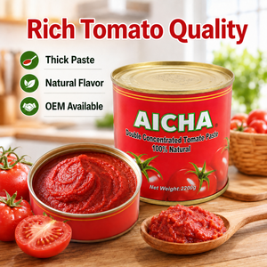 Vente en gros usine : Stockez de la purée de tomate en conserve 100 % pure, au goût aigre-doux, 28-30 % Brix – Marque OEM à étiquette privée - Product Image 2
