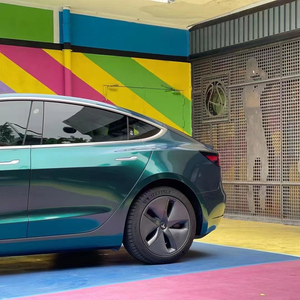 WRAPMASTER 1.52*17m Royal Green PVC Car Wrap Vinyl Glossy Metallic PET Anti-Scratch Auto Decoration <span class=keywords><strong>Roll</strong></span> Color-Changing Film - Product Image 6