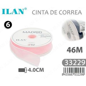 Nastro per Cinture Ilan 4.0Cm 46M Rosa Madrid Paris London Tokyo Milano - Product Image 3