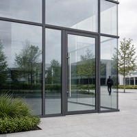 Porte à battant à rupture de pont thermique au design moderne, couleur et dimensions personnalisées, double vitrage, portes françaises intérieures étanches