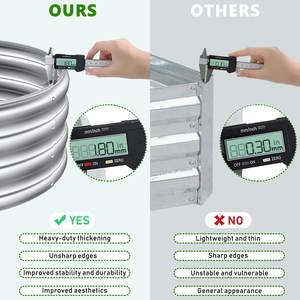 <span class=keywords><strong>Jardinière</strong></span> extérieure en métal Offre Spéciale galvanisé, Kit de lit de jardin surélevé, boîtes avec pieds pour la plantation - Product Image 3