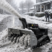 EPA CE Remote Control Crawler Snow Blower Mesin Bensin Motor Pembersih Salju Segala Medan Robot Pembersih Salju Otomatis 1000MM