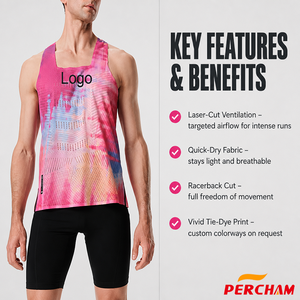 Chemise sans manches personnalisée en gros exercice de musculation respirant maille trou course débardeur hommes entraînement course maillots - Product Image 1