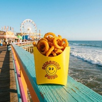 Boîtes à frites en papier sulfurisé, contenants jetables pour plats à emporter, logo personnalisé