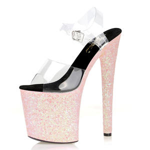 Nuova borsa fondo paillettes colore sexy tacchi sottili 20 <span class=keywords><strong>cm</strong></span> spogliarellista tacchi alti gotici <span class=keywords><strong>8</strong></span> pollici sandali estivi da donna - Product Image 1