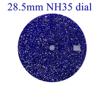 Cadran de montre en pierre de sable bleue naturelle de haute qualité 28,5 mm NH34 NH35 NH36, cadran vert météorite malachite, logo personnalisé par le fabricant