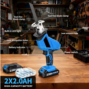 Mini Sierra Recíproca Inalámbrica con Batería de Litio de 2.0Ah, Herramienta de Corte para Jardín y Exteriores - Product Image 5