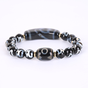 Pulsera de Cuentas de Ágata Dzi de 9 Ojos, Estilo Tibetano, Joyería de Moda con Cristales Naturales al por Mayor - Product Image 2