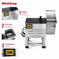 Machine à broyer le gingembre et l'ail électrique commerciale BlinkSong, en acier inoxydable, 220V, outil de transformation alimentaire pour les services de restauration