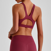 Soutien-gorge de sport personnalisé avec logo, antichoc, pour femme, sexy, push-up, haute élasticité, pour yoga et Pilates, vente en gros, respirant