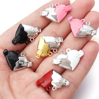 Fermoirs aimantés en métal, breloques en forme de cœur, breloques DIY pour bijoux, connecteur magnétique pour bracelet et collier