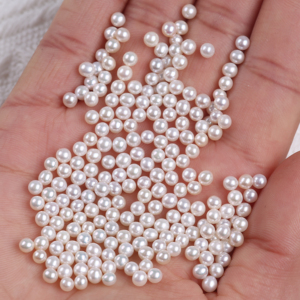 Perles rondes en vrac de qualité AA de 3,5 à 4 mm, perles naturelles d'<span class=keywords><strong>eau</strong></span> douce - Product Image 3