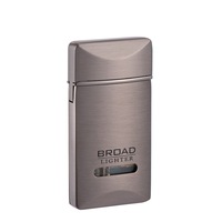 Nouveau Oblique tabac tuyau silex briquet Jet Ping son coupe-vent gaz Butane gonflable feu gratuit métal cigare allume-cigare