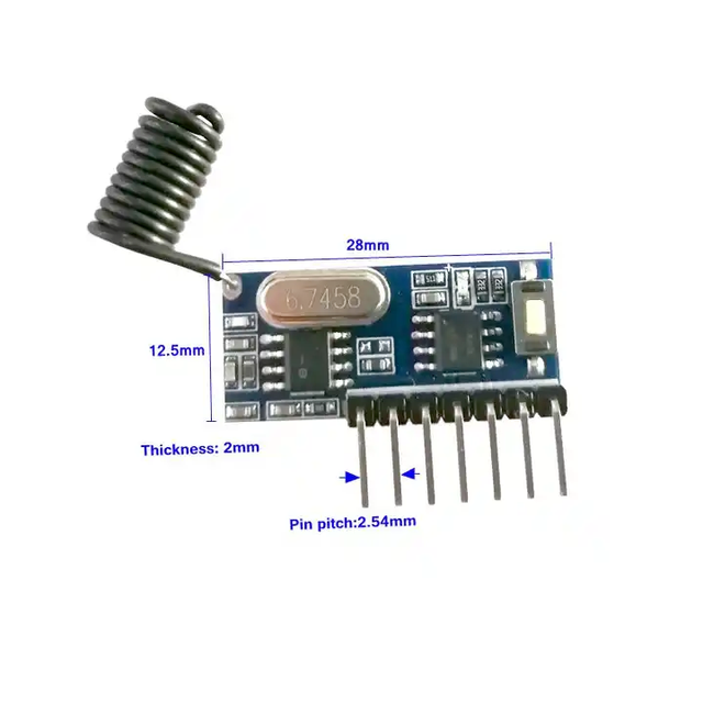 TY Foyum 433MHz Heterodyne Wireless Decoding Receiver Module 4-way High Level Output 1527/2260 for Receiver/Controller