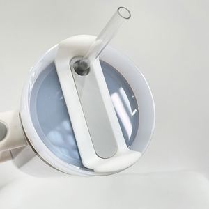 Gobelet de voyage isotherme en acier inoxydable à double paroi sous vide H2.0 de 30 oz et 40 oz pour sublimation, avec poignée et paille - Product Image 2