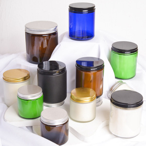 Scented <b>Candles</b> In Glass Jars With Lids Soy Wax Home Decoration Cylinder Shape 1 <b>Wick</b> Machine Made - Product Image 2