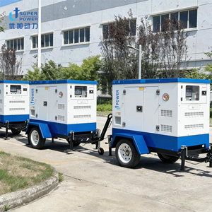 Generador Diésel Silencioso de 30kva 100kva 200kVA con Arranque Eléctrico, Arranque Automático, Arranque Remoto, ATS, Tipo Remolque, 50/60Hz, Refrigerado por Agua - Product Image 1