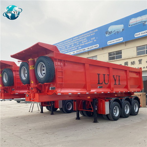 Vente directe usine – Fabriqué en Chine – <span class=keywords><strong>Semi</strong></span>-<span class=keywords><strong>remorque</strong></span> benne basculante arrière robuste 3 essieux 60 tonnes pour l'Afrique - Product Image 4