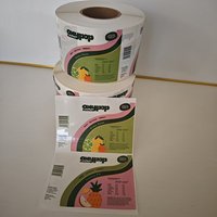 Autocollants adhésifs en rouleau imprimés en usine, matériau vinyle imperméable chimiquement résistant, surface brillante, impression CMYK, emballage personnalisé
