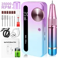 Machine à percer les ongles électrique professionnelle rechargeable haute puissance, moteur sans balais, outil de spa pour les ongles portable, plastique