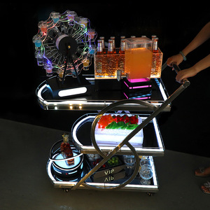 Commercial Beverage Cart With Led <b>Lights</b> Multifunctional Switch Panel For Hotel Restaurant Service Equipment - Product Image 1