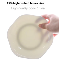 Assiette à usage quotidien en céramique écologique de Chine élégant petit plat à Dessert conception d'os sain pour la fête d'accessoires de table à manger