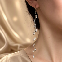 Boucles d'oreilles pendantes minimalistes en plastique effet goutte de rosée, très vendues, pour accessoires de mariage et DIY pour femmes