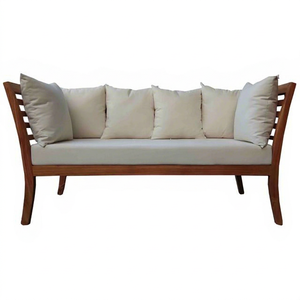 Juego de Sofás de Jardín de Madera de Teca para Exteriores, Indonesia, 3 Asientos Profundos, Muebles de Exportación Directa de Fábrica, Diseño Moderno - Product Image 1