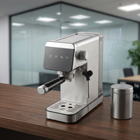 Meilleur choix pour les débutants à la maison : Machine à expresso semi-automatique tactile AZ-EM1501 15B Ar, machine à café à pré-infusion pour les amateurs de latte art débutants