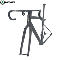 Cadre de vélo de route en carbone 700c avec guidon intégré, cadre de vélo de route avec support UDH intégré au cadre, vélo de route en carbone