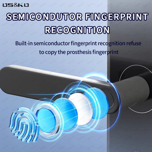 Wifi từ xa mở khóa camera an ninh khóa thông minh Vòng chuông nhận dạng vân tay dễ dàng Keyless lố<span class=keywords><strong>i</strong></span> vào cho gỗ nhôm - Product Image 3