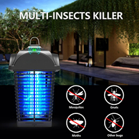 Raquette anti-moustique électrique à tube UVA intégré 18W avec capteur de lumière Bug Zapper Solar Bug Zappers